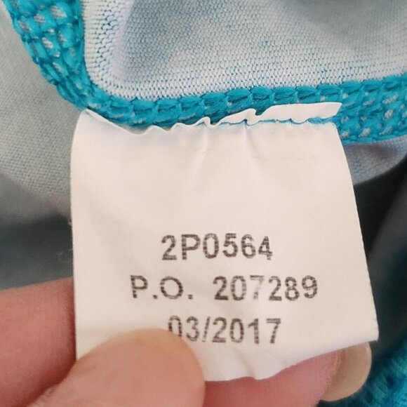 Vineyard Vines Leggings Womens Small Teal Blue Watercolor Athleisure Gym Stretch - Picture 7 of 11